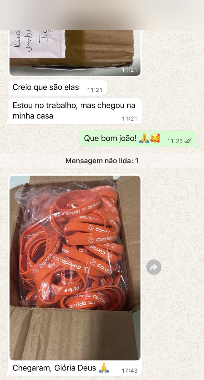 Captura de conversa real de WhatsApp confirmando a entrega de um pedido, com nome e telefone do cliente removidos