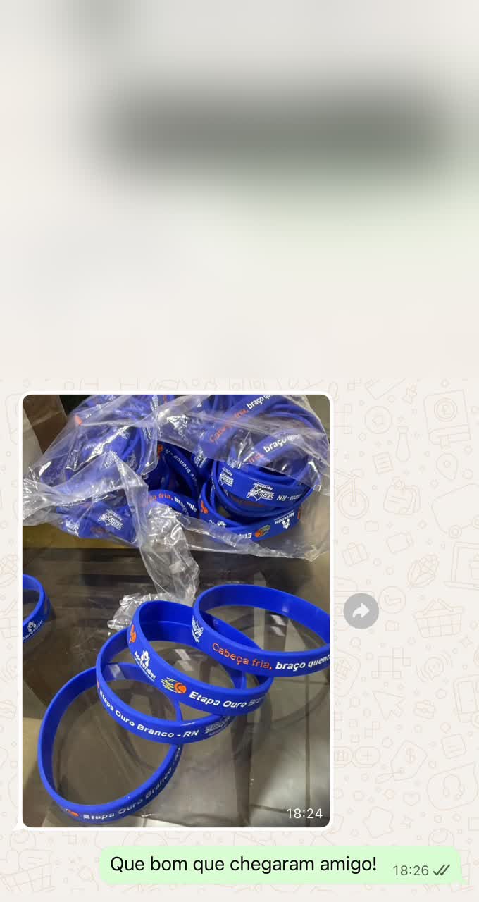 Captura de conversa real de WhatsApp confirmando a entrega de um pedido, com nome e telefone do cliente removidos